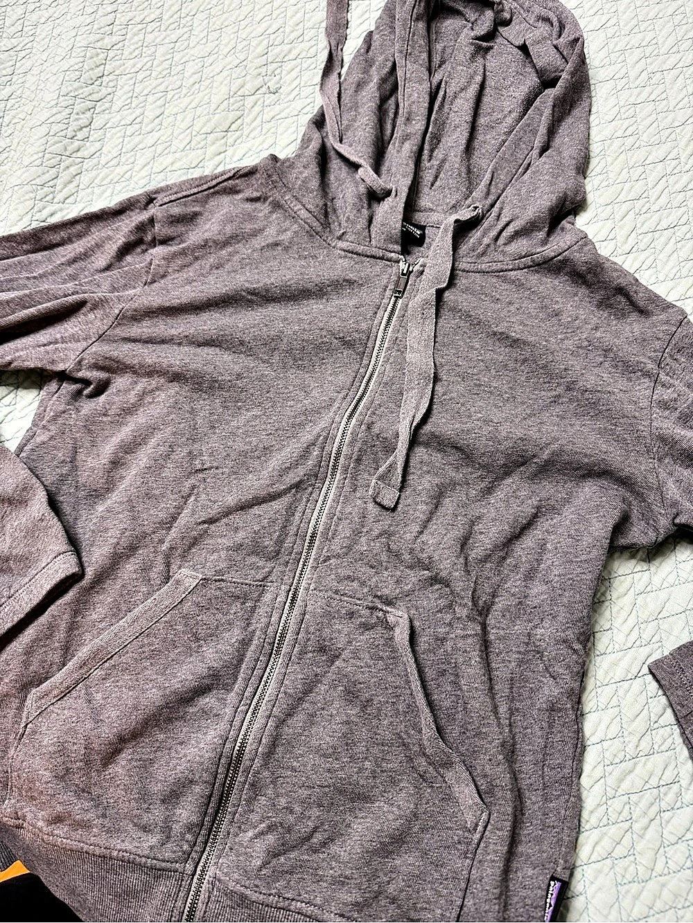 Patagonia Zip Hoodie Organic Cotton Gray Size XS